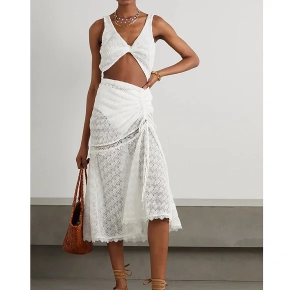Waimari | Dresses | Brand New Waimari Eliza Beach Cover Up Cutout Lace Crochet  Knit Midi Dress | Poshmark